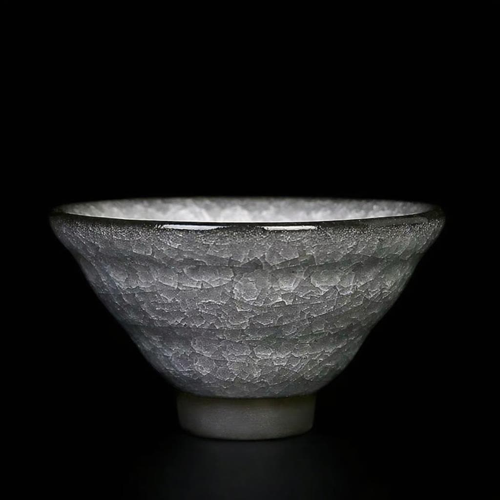 Crackle Glaze Collection Black Ice Conical Cup I